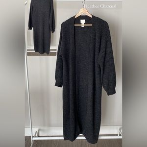 H&M long ribbed sweater cardigan